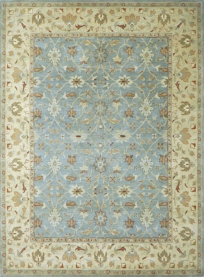 100% Wool Rug | Hand Tufted Pottery Barn Mallika Blue Living Room Area Rug gallery