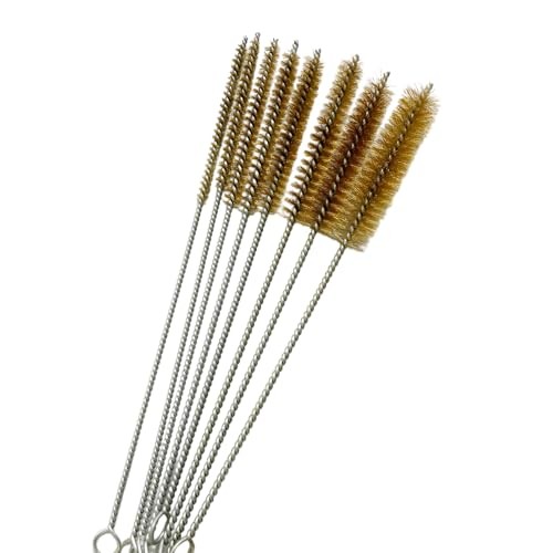 8Pcs Brass Wire Tube Cleaning Brush Set 12inch Long Handle Bristle Tube Brush gallery