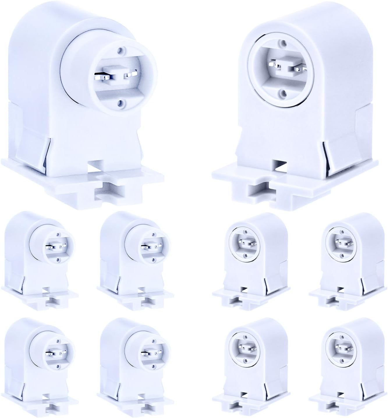 R17D/HO Tombstone Socket Base 5 Pairs Unshunted T8 T10 T12 LED Push Fit 4A Rated gallery