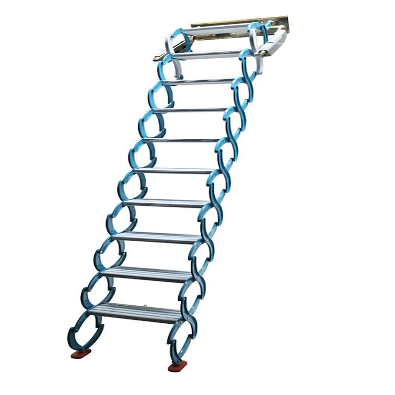 Attic Extension Ladder 9.2ft Frame Wall Mounted Loft Ladder 10+2 Steps-USED gallery