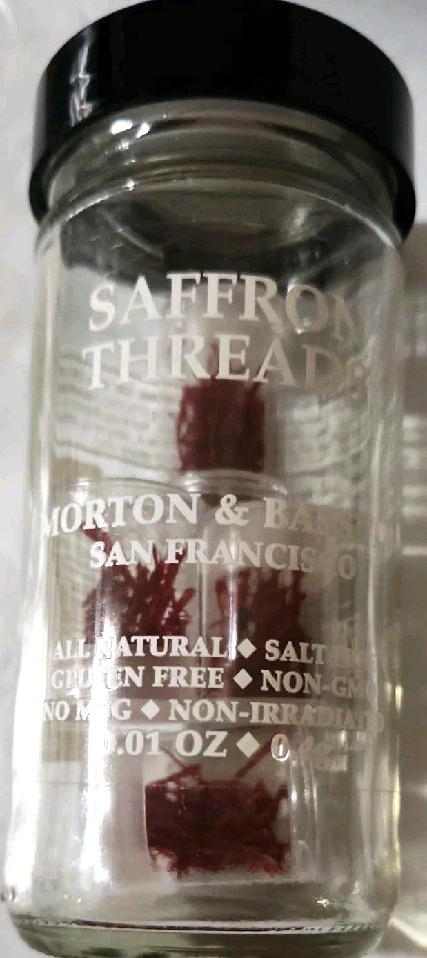 MORTON & BASSETT SAFFRON THREADS 0.01 OZ, 0.4 G, ALL NATURAL - BEST BY: FEB 2030 gallery