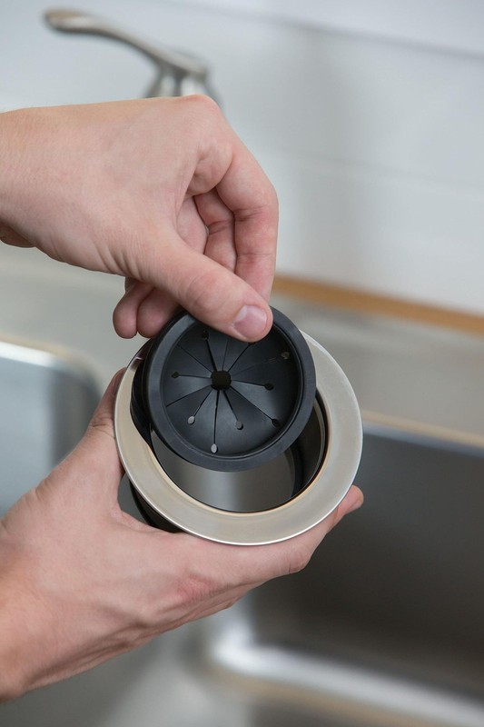 1025 EZ Mount Garbage Disposal Stopper And Splash Guard, Black gallery