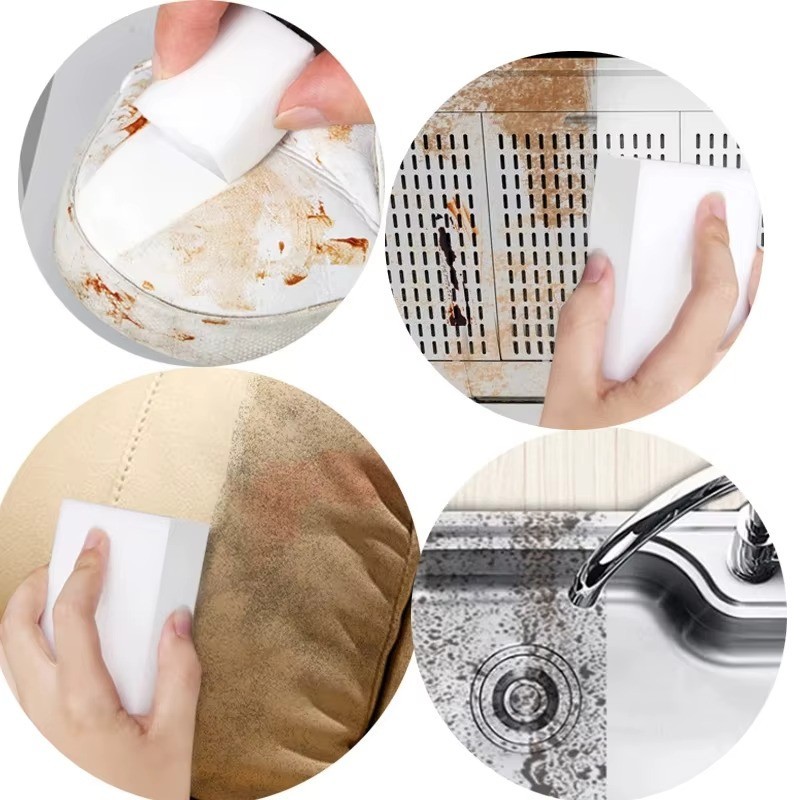 100 PCS Sponge Eraser BULK PACK Melamine Cleaning Foam 3/4" Thick Kitchen Bath gallery