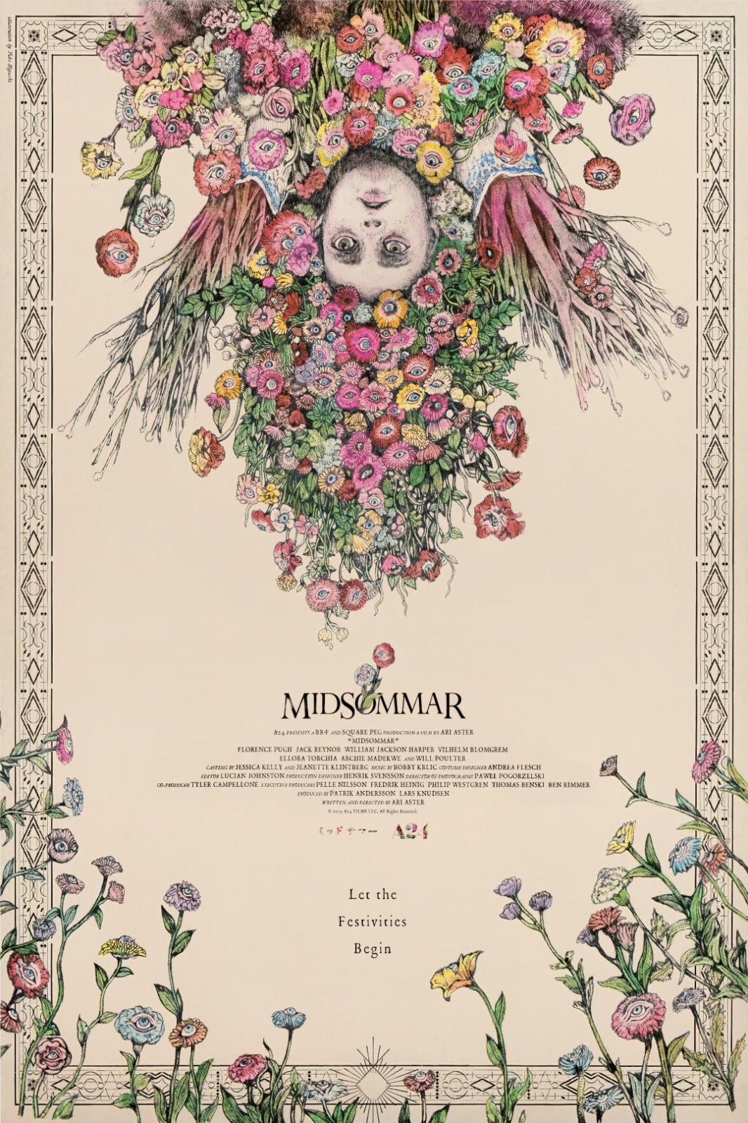 MIDSOMMAR FLOWERS VERSION 2019 ORIGINAL CINEMA MOVIE FILM PRINT PREMIUM POSTER gallery