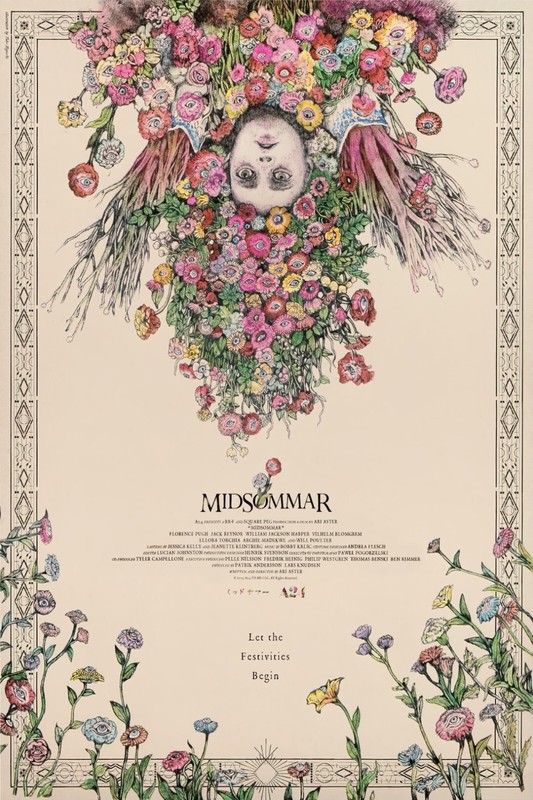 MIDSOMMAR FLOWERS VERSION 2019 ORIGINAL CINEMA MOVIE FILM PRINT PREMIUM POSTER gallery