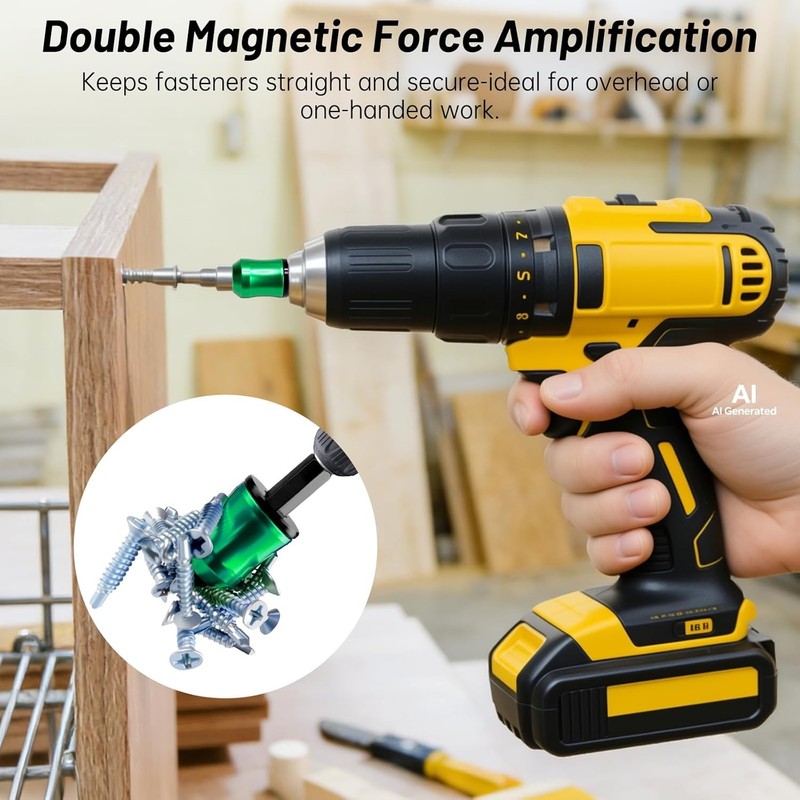 3Pcs Magnetic Screwdriver Head Ring Set for Drills Power Bits - DIY Repair Tool gallery