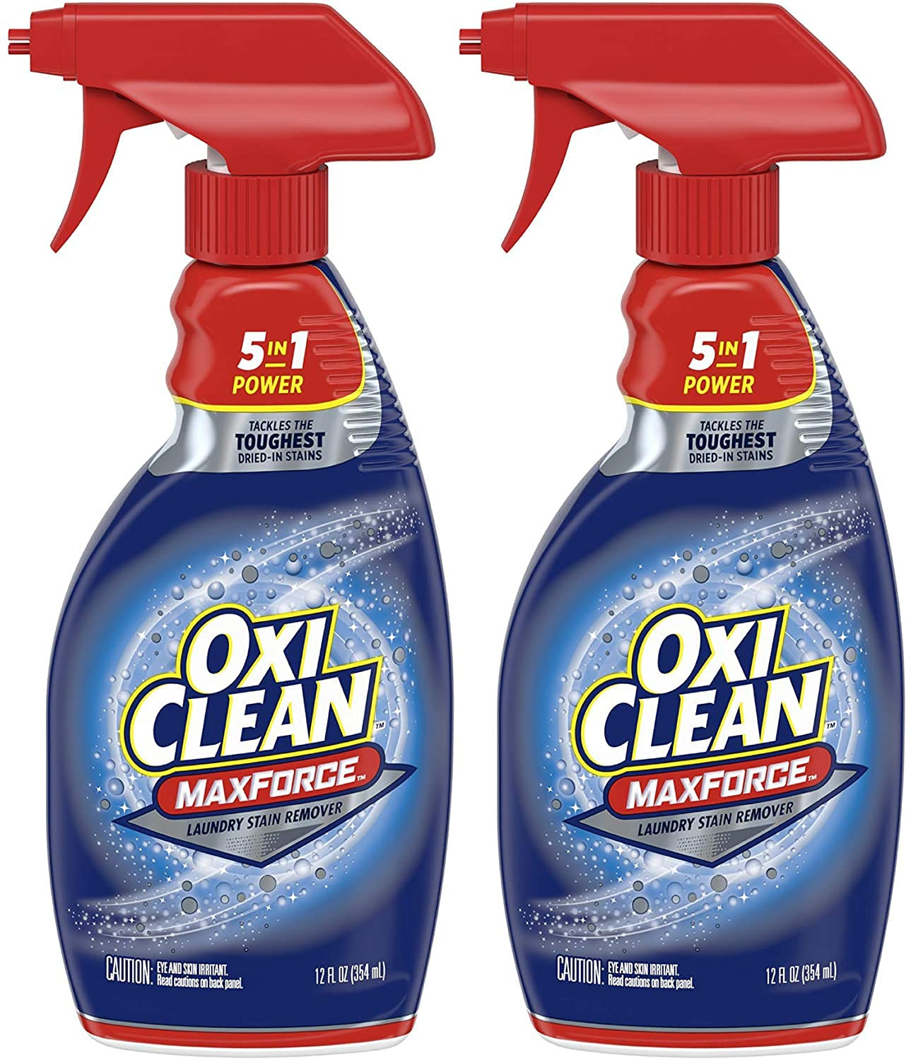Oxiclean Max Force 5 in 1 Power Laundry Stain Remover Spray, 12 Oz - 2 PK gallery