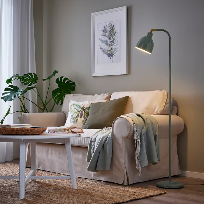 Floor/reading lamp, gray-green gallery