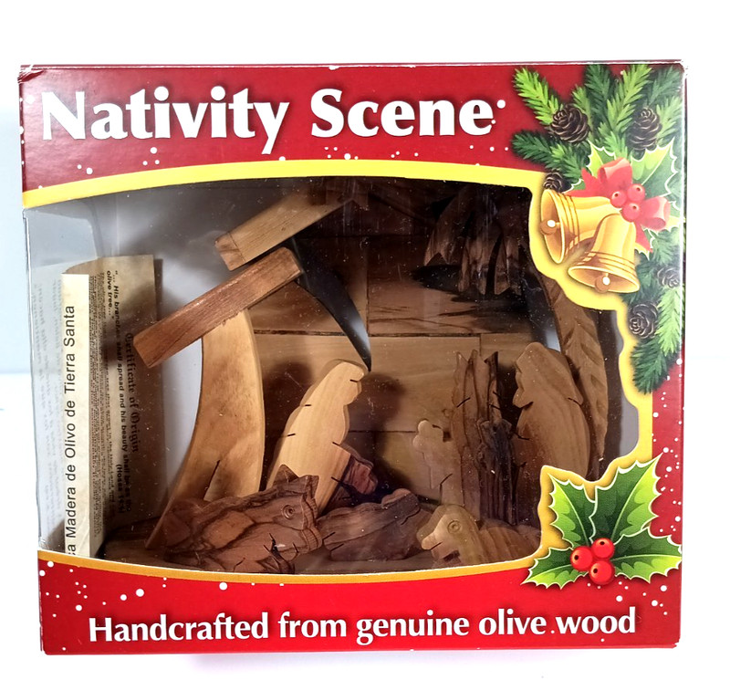 Nativity scene Handcrafted Olive Wood Christmas Figurines Holy Land gallery
