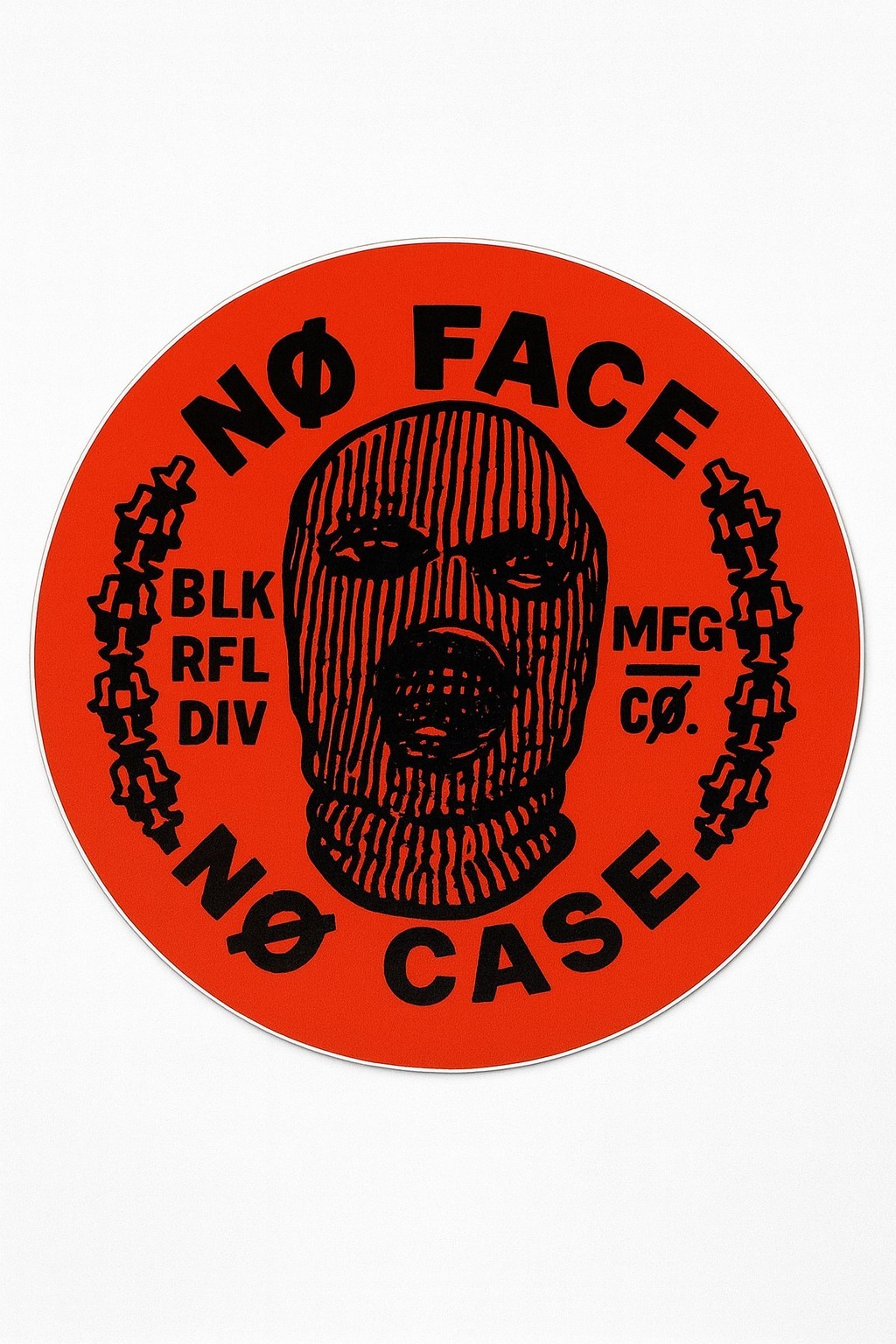 No Face No Case | Street Code | 3" Vinyl Slap Sticker gallery