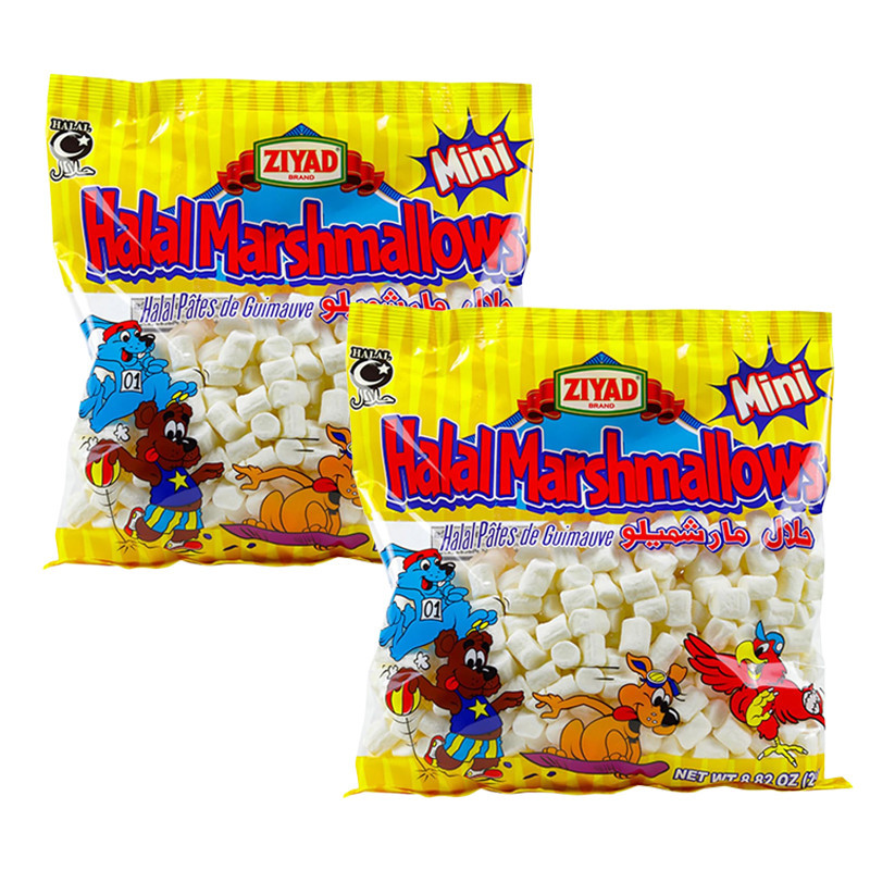 2 X Ziyad Halal Mini Marshmallows 8.8oz | Pork-Free Gluten-Free S’mores Candy gallery