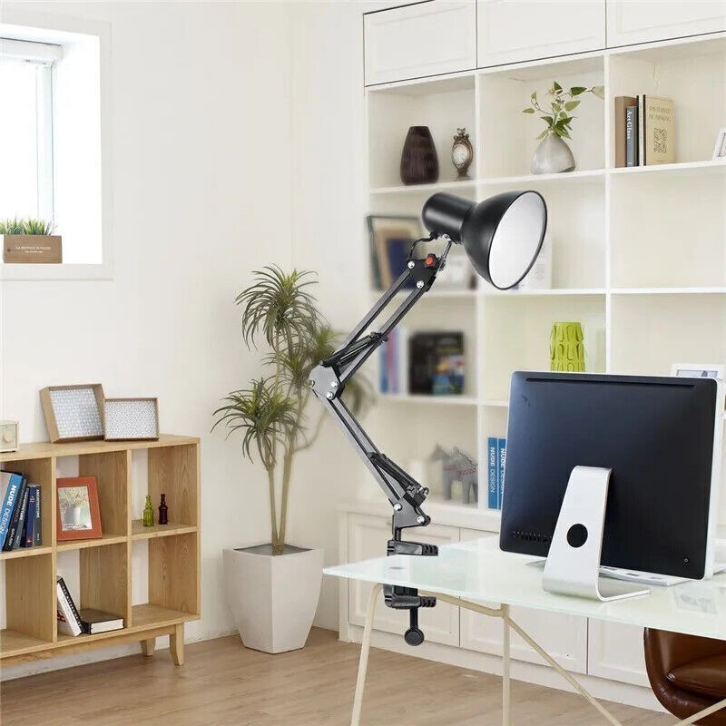 Lamp Desk Architect Arm Swing Adjustable Light Table Task Clamp Black Metal gallery