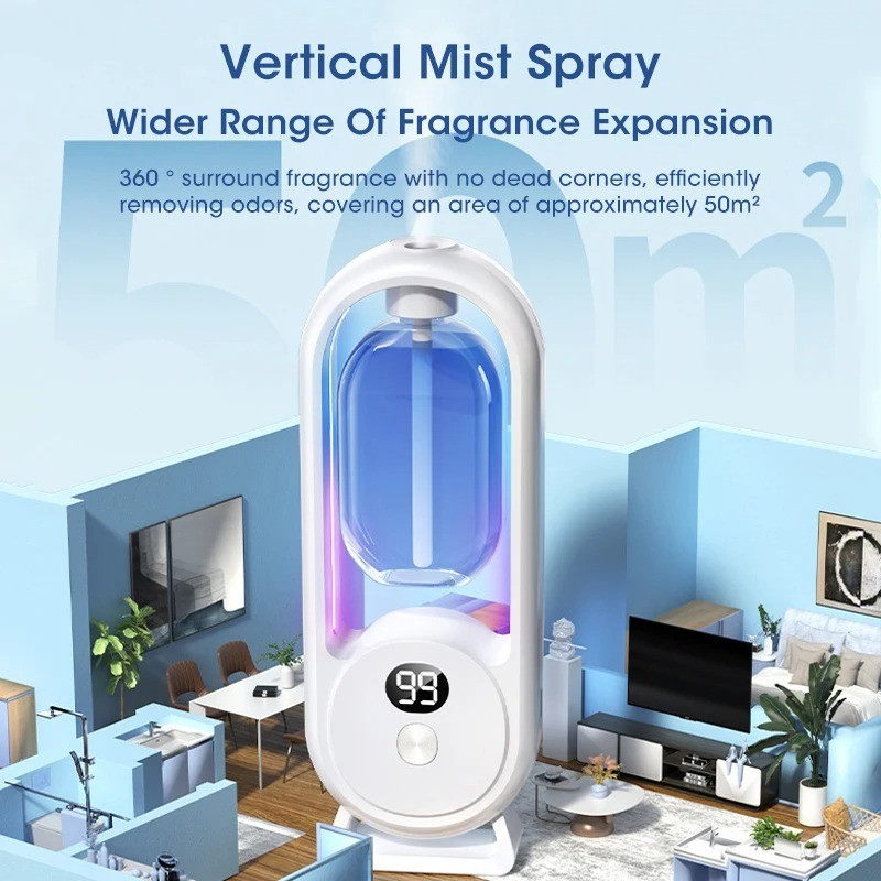 Auto Fragrance Diffuser USB Essential Oil Spray Light Home Room Freshener gallery