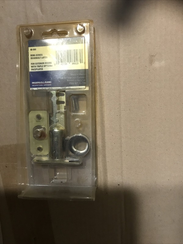 SCHLAGE B300 SERIES ADJUSTABLE BACKSET DEADBOLT LATCH NICKEL FINISH gallery