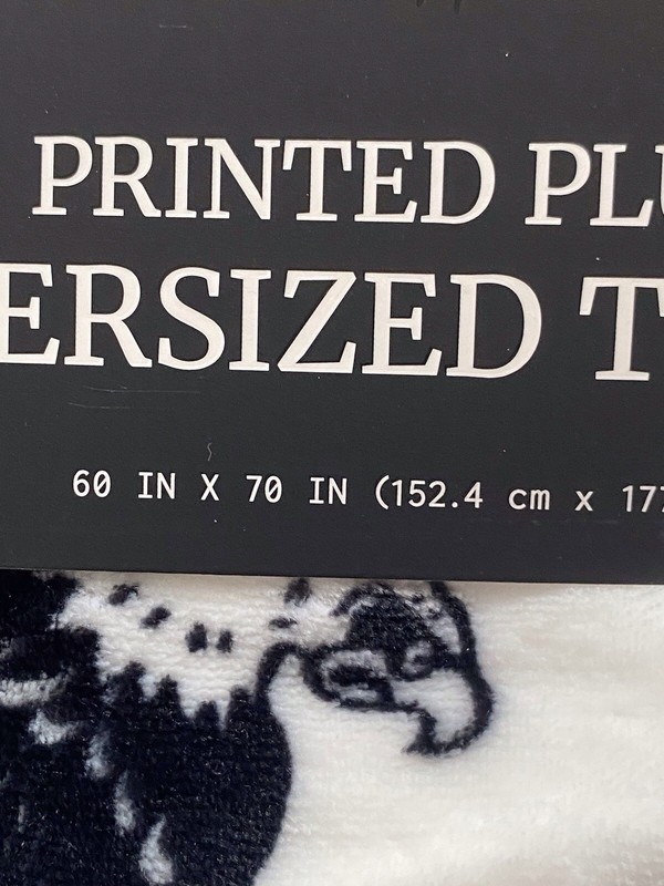 Ed Hardy Tattoo Printed Plush Oversized Throw Blanket Tiger Skull Dice White NEW gallery