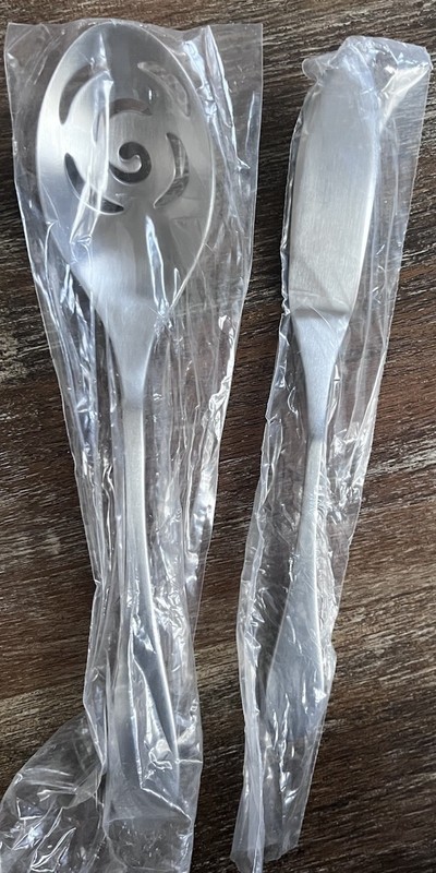 Knork Original Silver Matte Thick Handle Flatware Mixed Lot 28 Pieces gallery