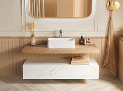 20″x14″ Solid Surface Vessel Sink Matte White Bathroom Basin Modern