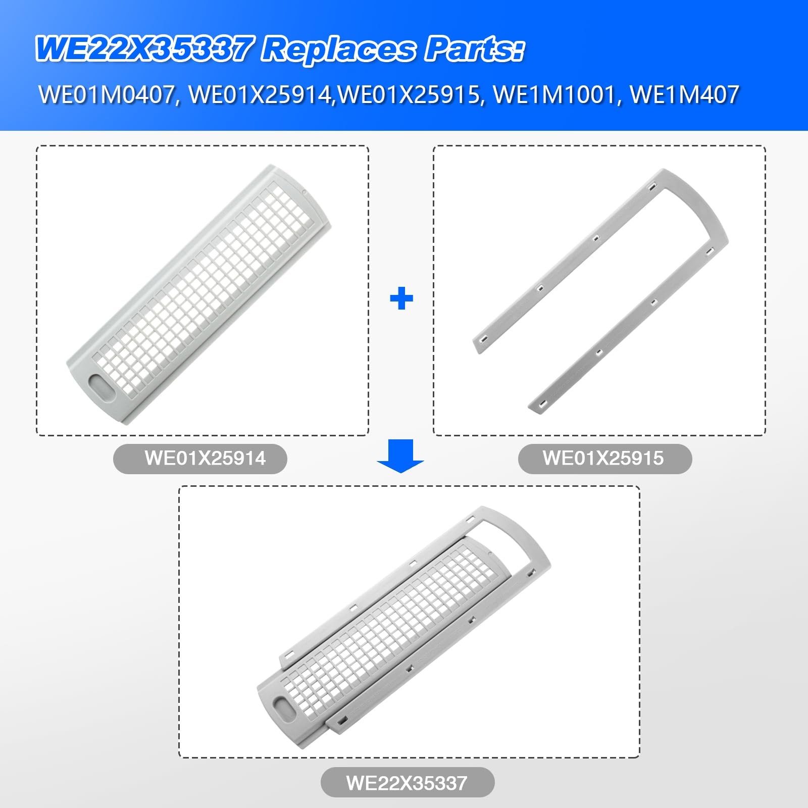 Lint Screen Cover Grid Compatible with GE Washer Dryer | Replacement GE dryer gallery