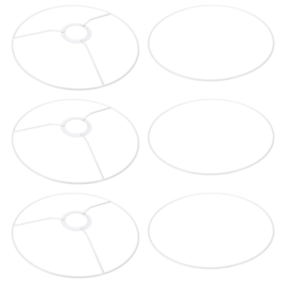 3pcs 10" E26 E27 Lamp Shade Ring Frame Lampshade Holder Wire Frame Drum Ring