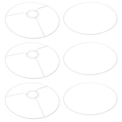 3pcs 10″ E26 E27 Lamp Shade Ring Frame Lampshade Holder Wire Frame Drum Ring