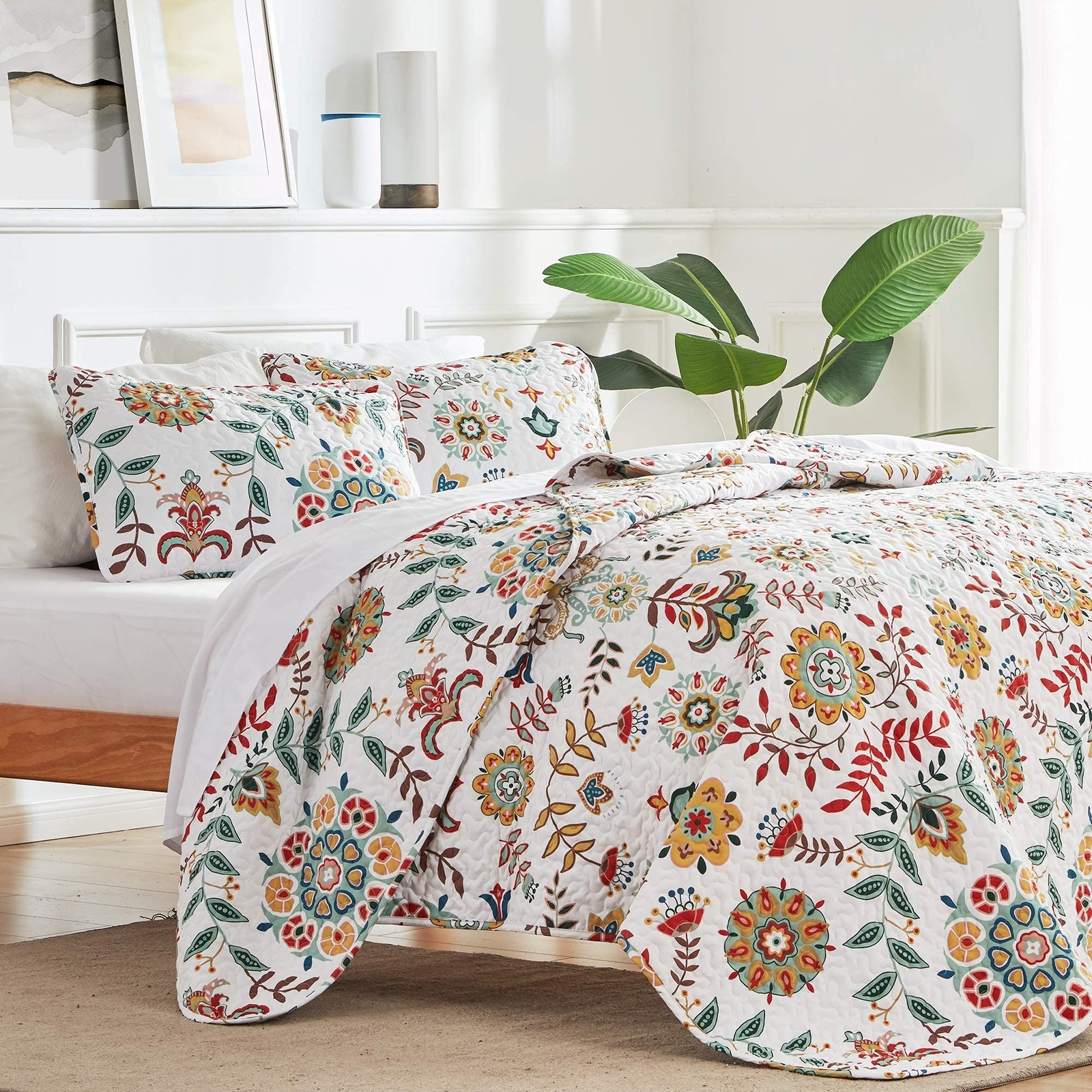 SLEEP ZONE 3-Piece Printed Quilt Set - King Size - Lightweight Reversible Bed... gallery