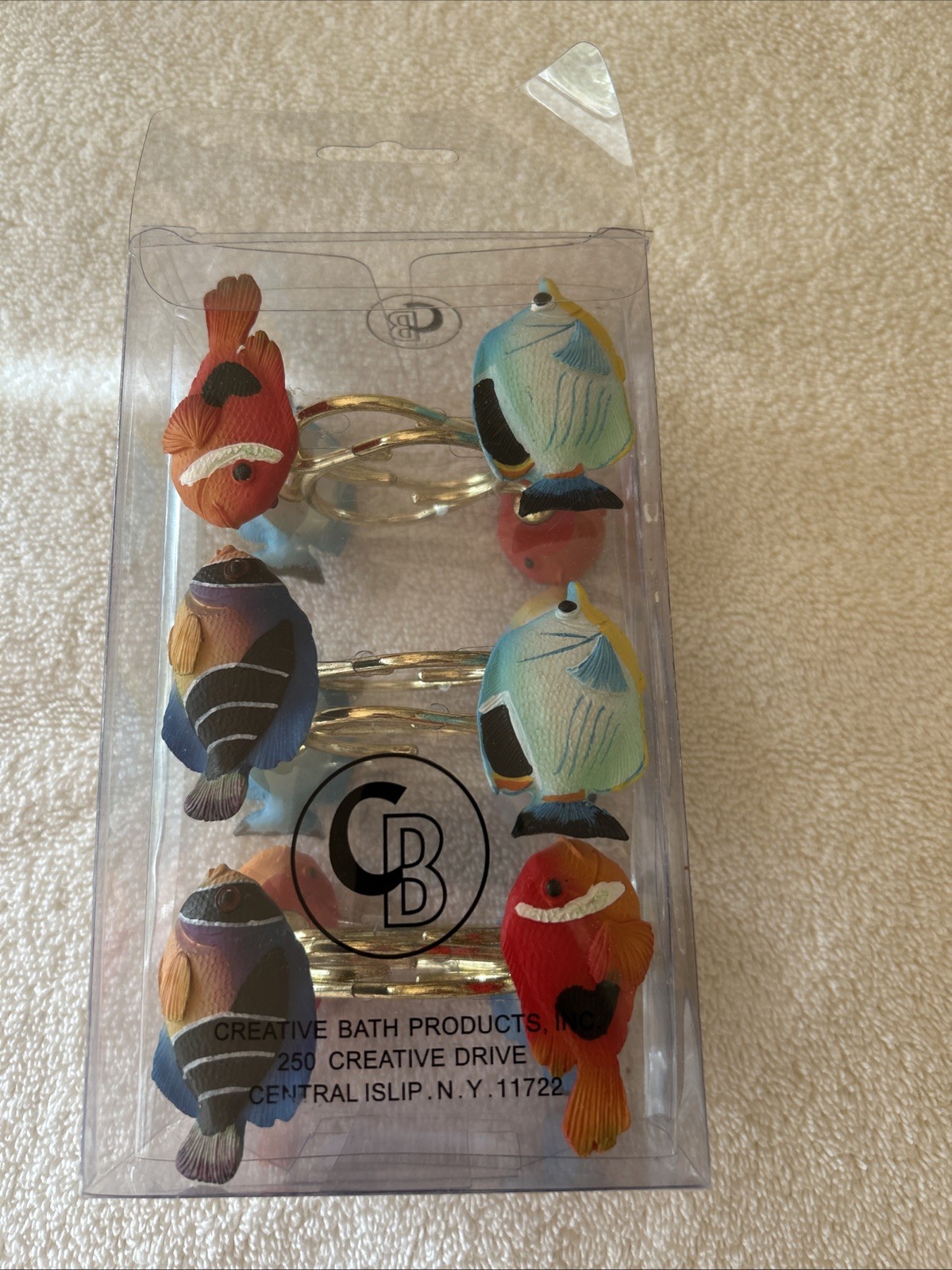12-Pack Tropical Fish Shower Curtain Hooks Bright Colors gallery