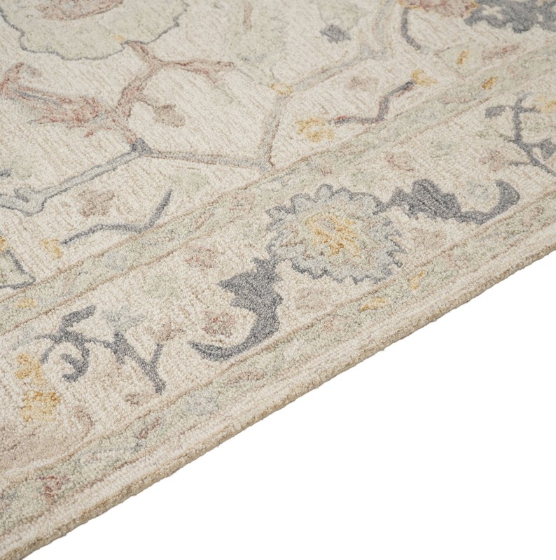 Multi Size Hand Loomed Wool Beige Gray Arts & Crafts Handmade Area Rug gallery