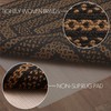 Accent Rug Black & Tan Jute Primitive 27x48 Rect Braid No Slip Floor VHC Brands gallery