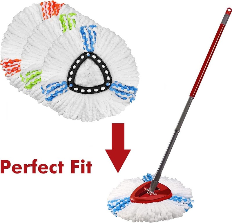 3 Pack Mop Replacement Heads Compatible with Spin Mop, Microfiber Spin Mop Head gallery