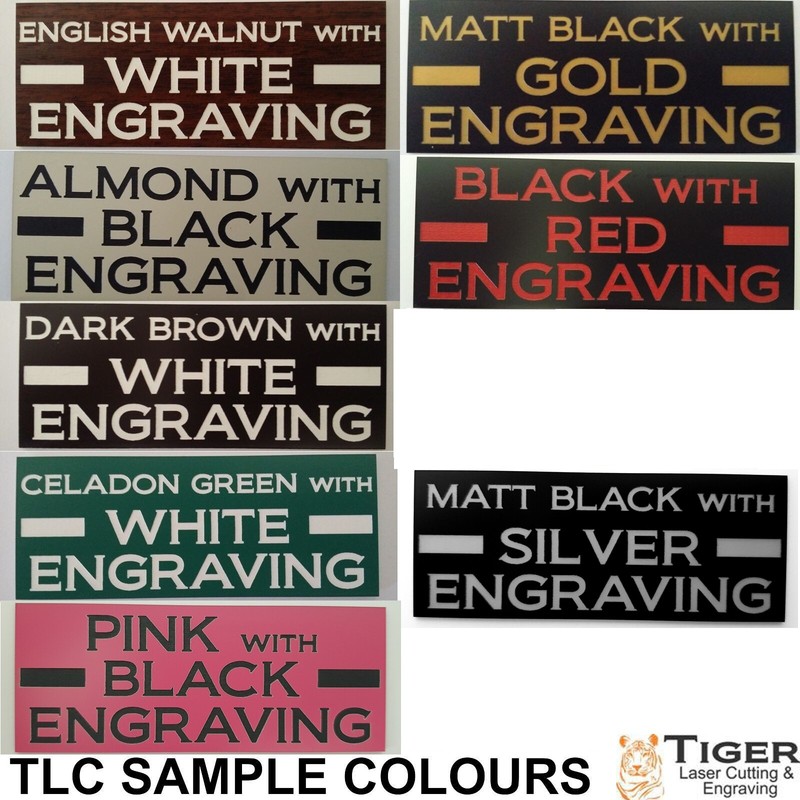 Custom Laser Engraved Sign Plaque - 15cm x 5cm / 5.9" x 1.9" C00013 gallery