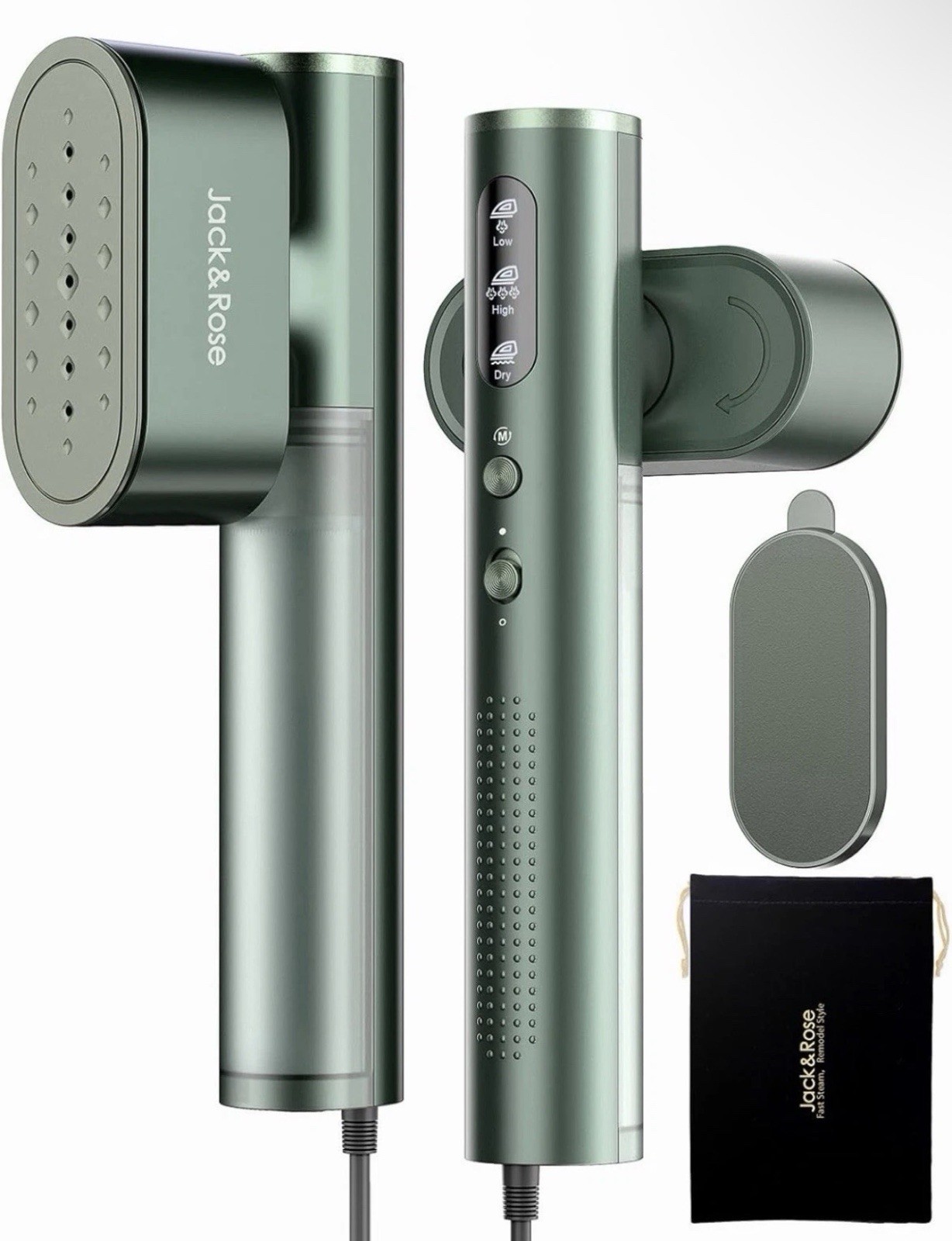 Jack & Rose Portable Travel Steamer 2-in-1 Iron 15s Heat-Up for Global Use gallery