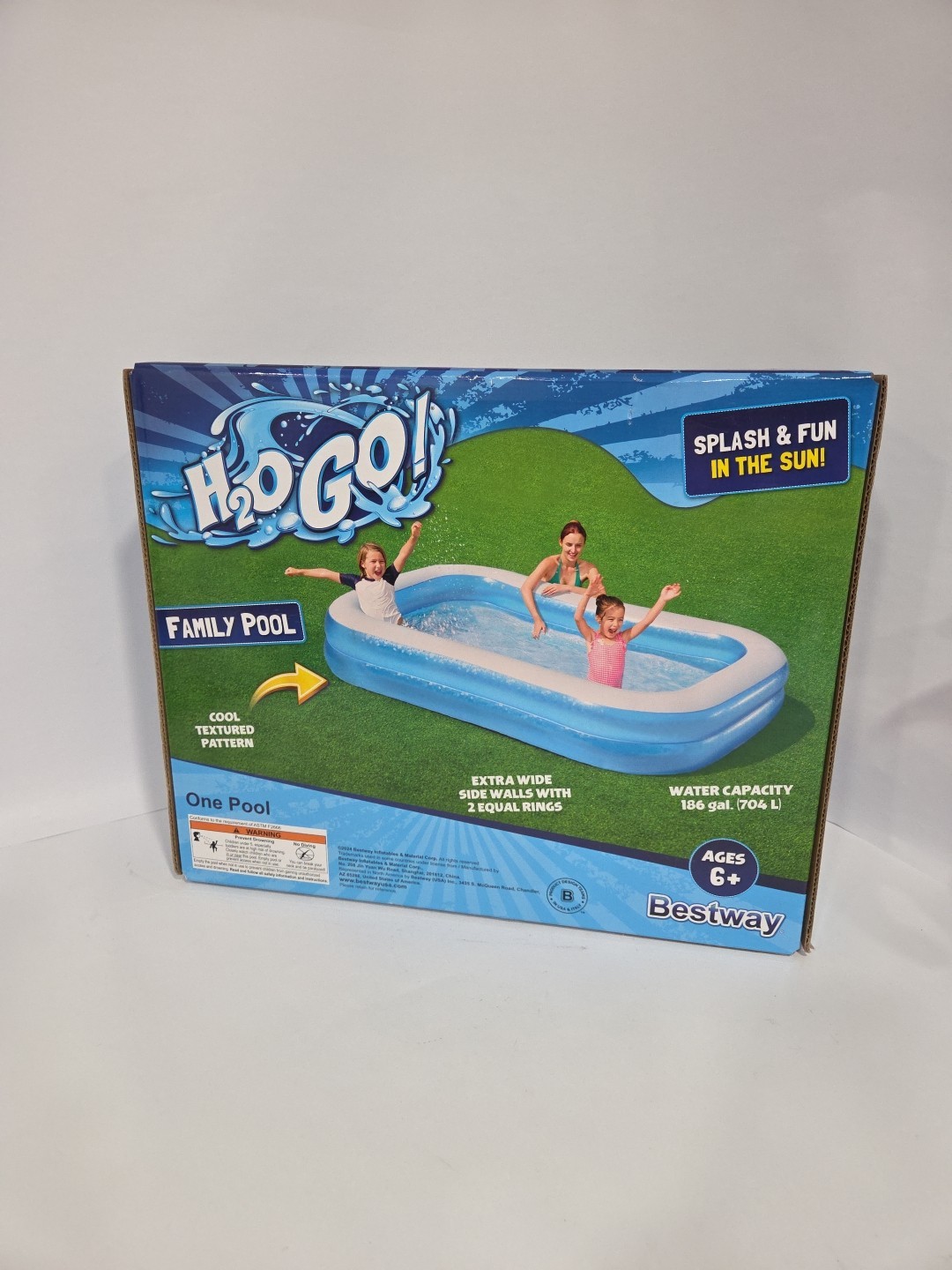 H2O Go Rectangular Kids Pool 8 Ft 7in x 69 in x 18in 8' 7" x 69" NEW gallery