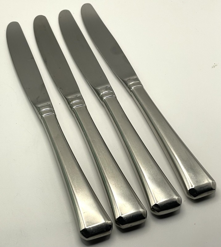 (4) Gorham Design Studios TRISTAN Satin 18-8 Japan Modern Hollow Knife Lot 9.25” gallery