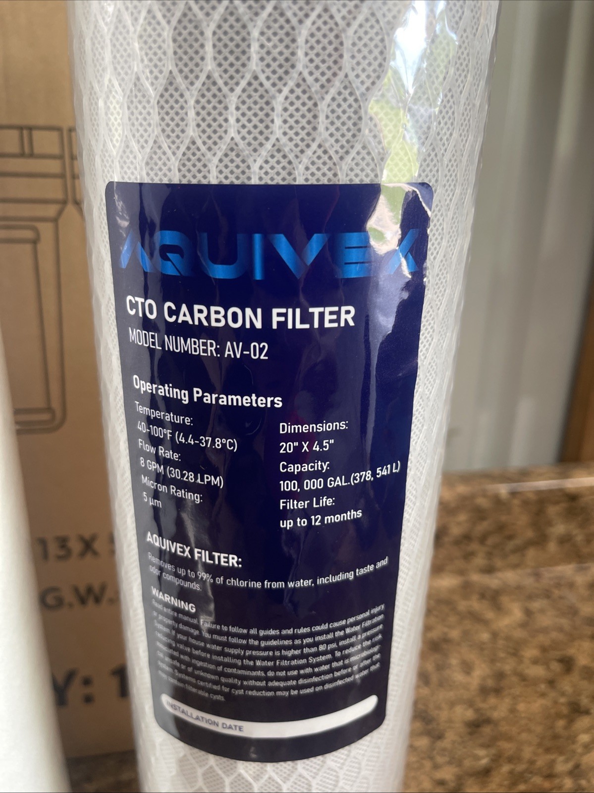 AQUIVEX WHOLE HOUSE WATER FILTER SET - Model Av – 03/AV – 02/Av – 01 NIB gallery