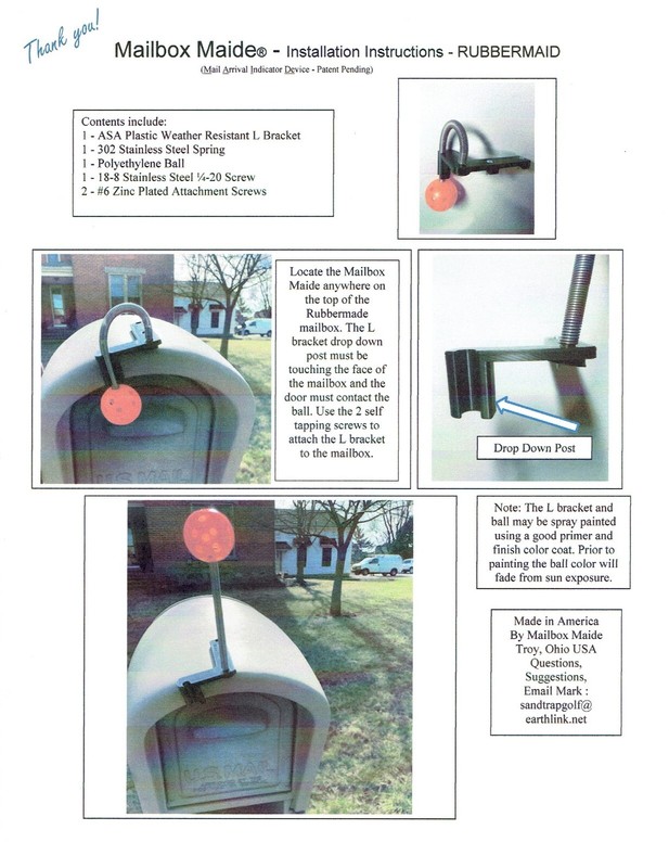 Mail Alert - Mail Flag - Mailbox Alert - FOR STEP2 STYLE MAILBOXES AS SHOWN- NEW gallery