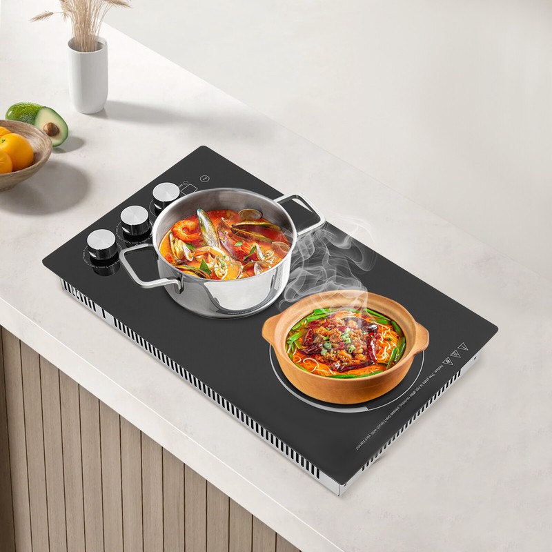 Knob Control 90 Min Timer Electric 1100w Cooktop Embedded Cooktops For Home gallery