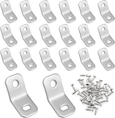 135° Corner Brackets – 20PCS Zinc Electro-Plated for Strong Support