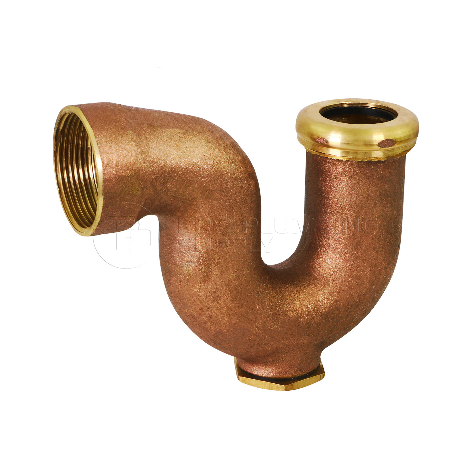 Flexcraft NY Regular Trap with Drain Plug for Tubular Drain Applications, Brass gallery