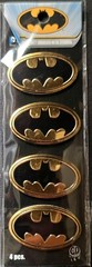 BATMAN METAL STICKER “4 MINI PACK” (DISCONTINUED) 1 5/8 X 1″ SIZE GREAT GIFT