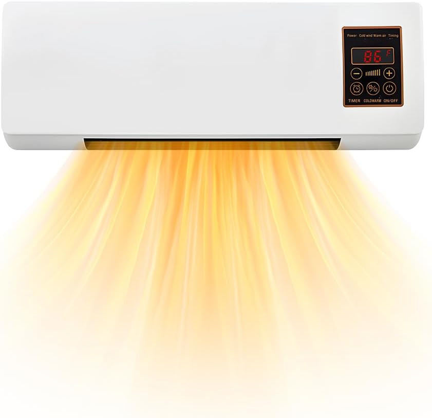 1400W Electric Wall Heater - Quick Heat, Timer & Safety Features for Rooms gallery
