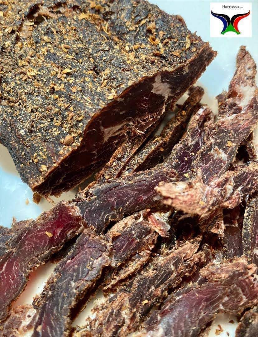 Harrusso's 1 Lbs PLAIN Beef Protein Snack! Like biltong or Jerky.(Free Shipping) gallery