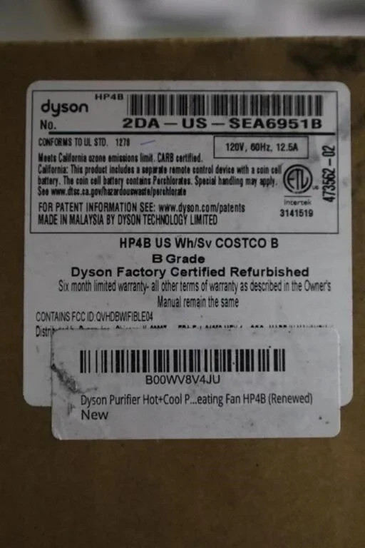 Dyson Purifier Hot+CoolTM Purifying Heating Fan HP4B ReFRBED gallery