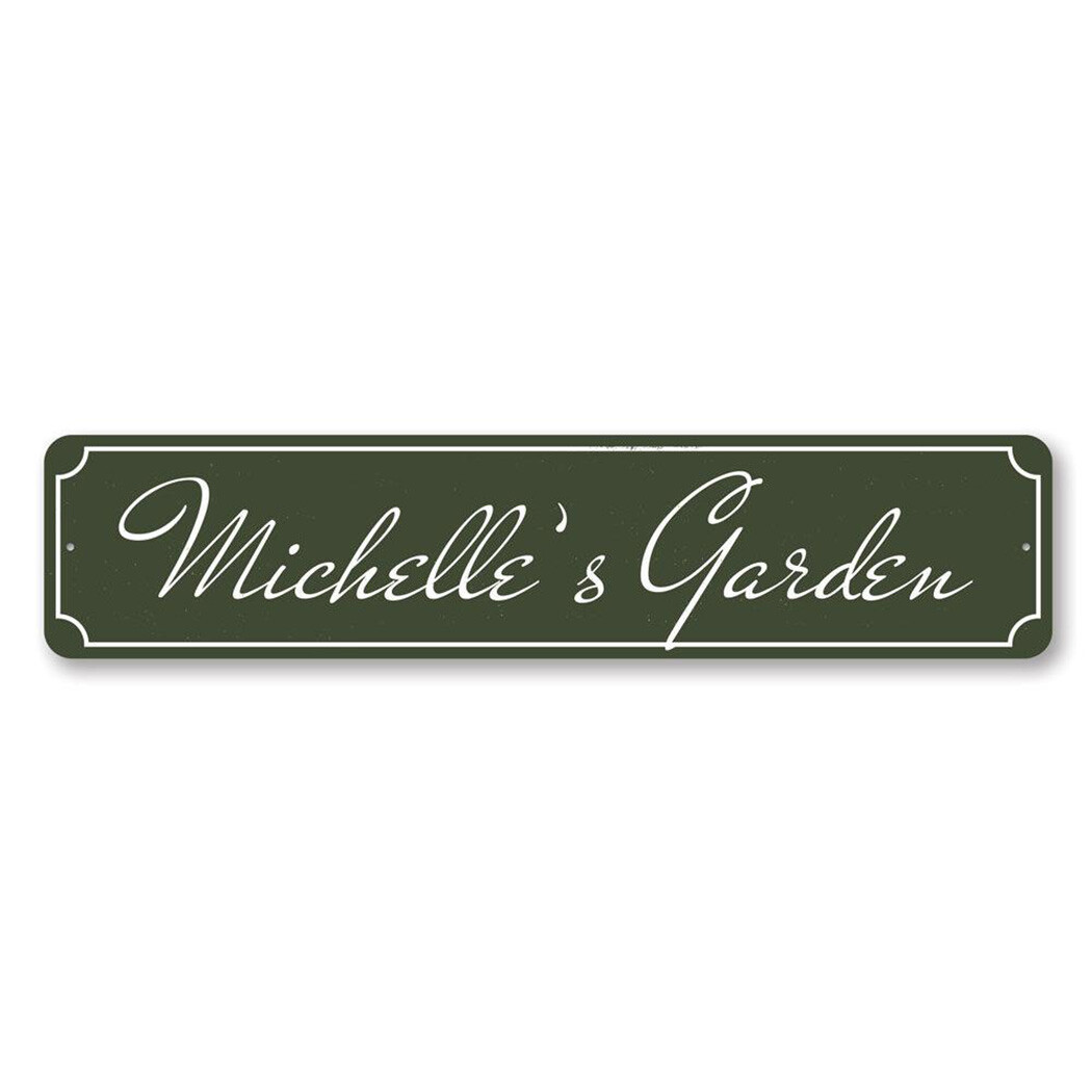 Personalized Garden Name Sign Garden Lover Aluminum Metal Decor Sign gallery