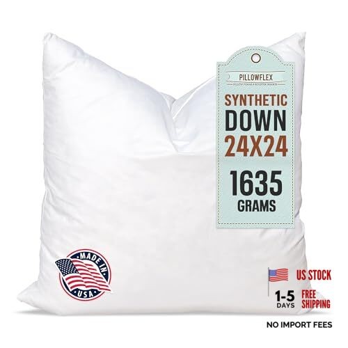 Synthetic Down Pillow Insert - 24x24 Down Alternative, 24 Inch by 24 Inch gallery