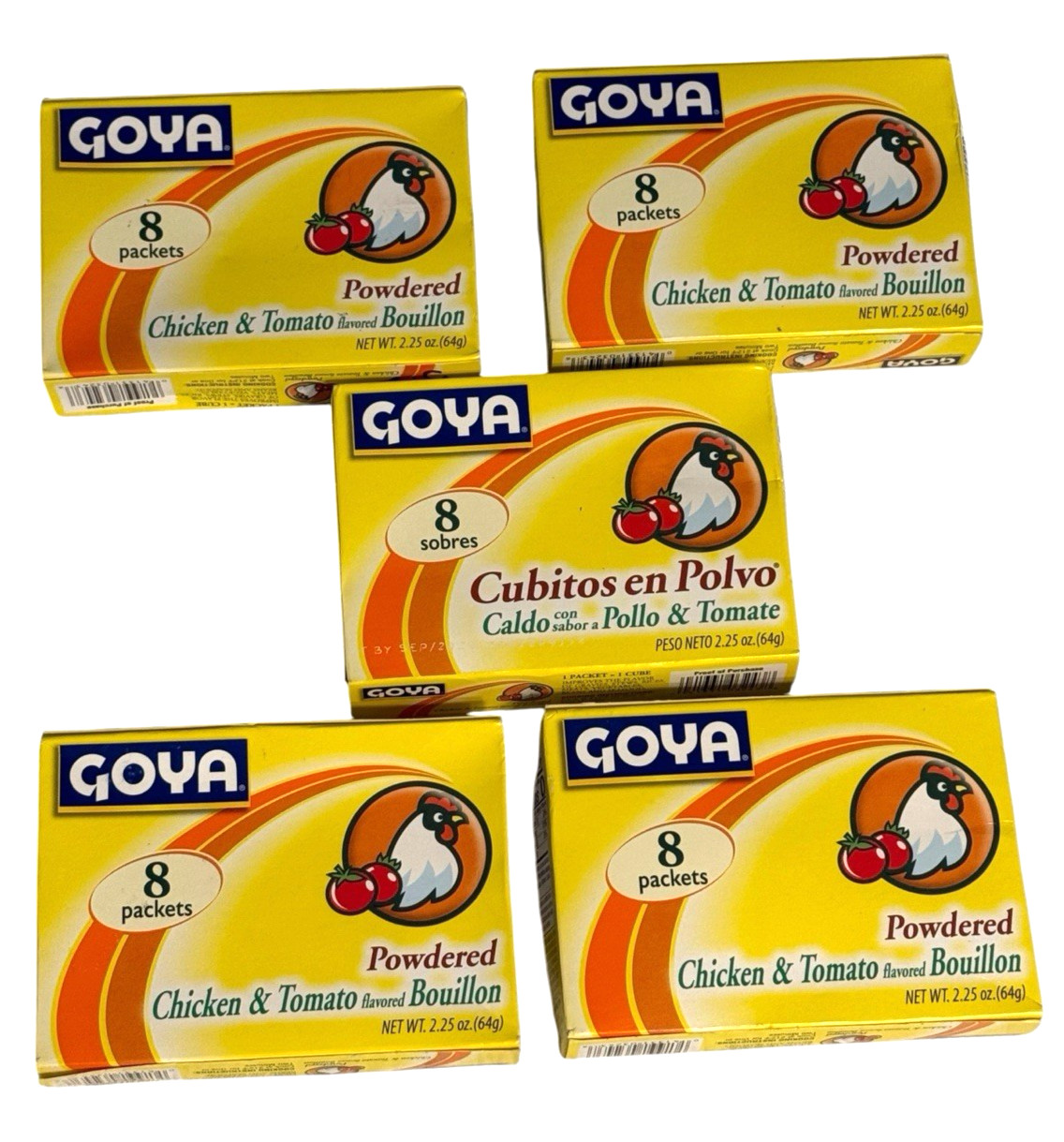 40 Packets Goya Powdered Chicken & Tomato Flavored Bouillon (5x 8 ea) Ex: 9/29 gallery