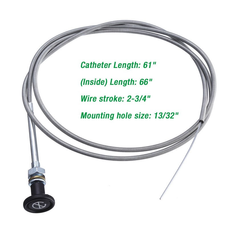 2PCS 237 Universal Push Pull Choke Cable 63" Inner 60" Conduit 2 3/4" Travel gallery