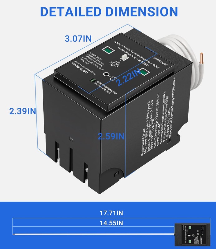 QSPD2A065P Plug-in Surge Protection Device 2-Pole 65kA for Siemens Type QP gallery