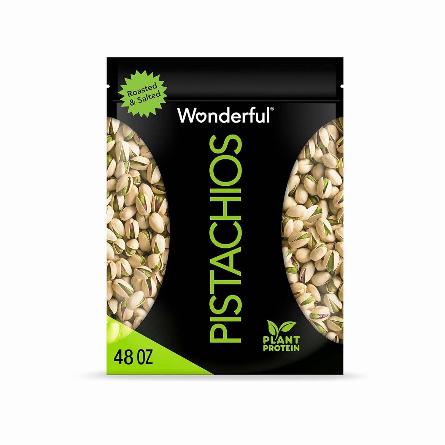 Wonderful Pistachios In-Shell Roasted and Salted Nuts 48 Ounce Resealable Bag gallery