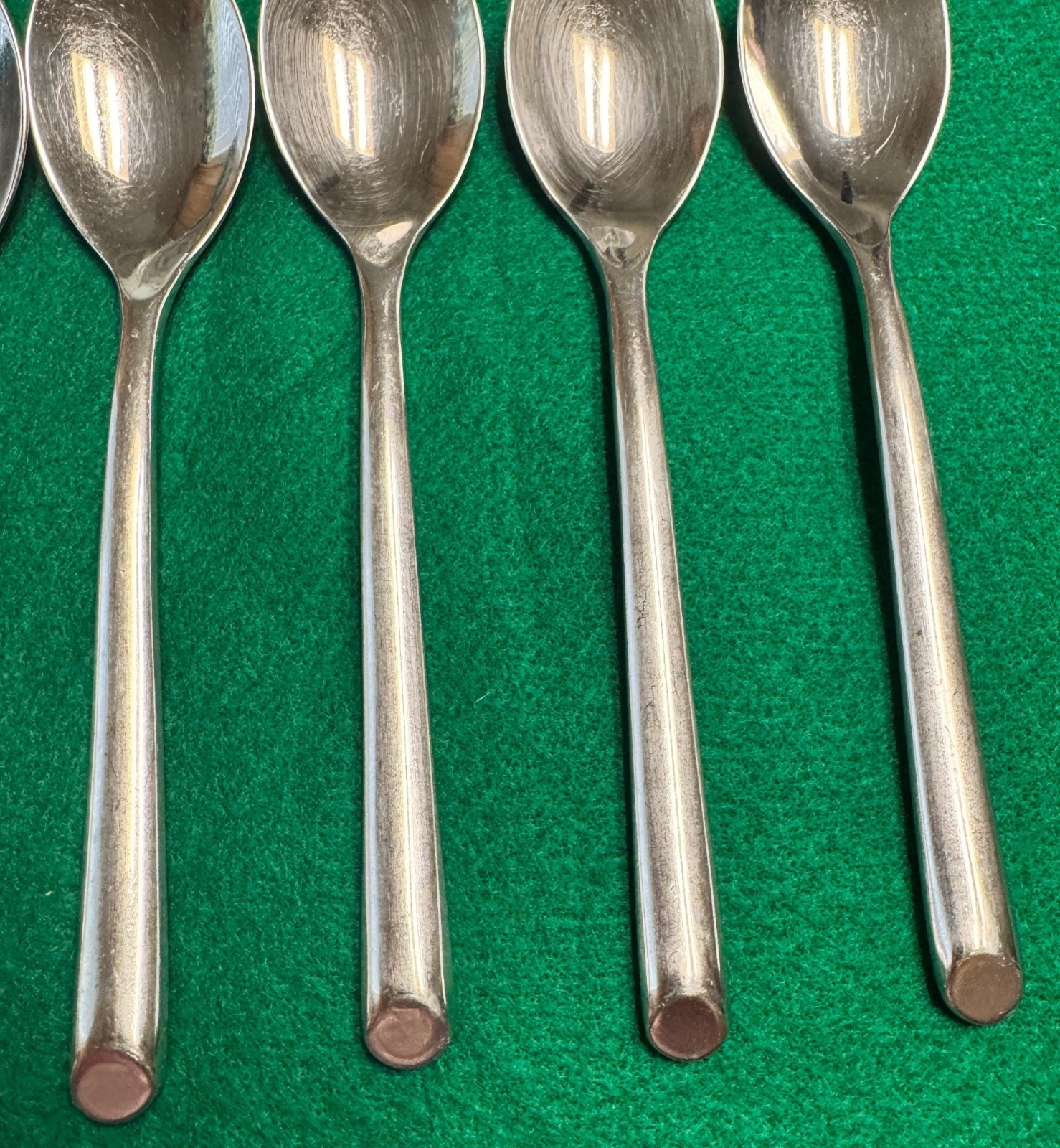 MIKASA Satin Wave Stainless Flatware Set of 7 Oval Soup Spoons gallery