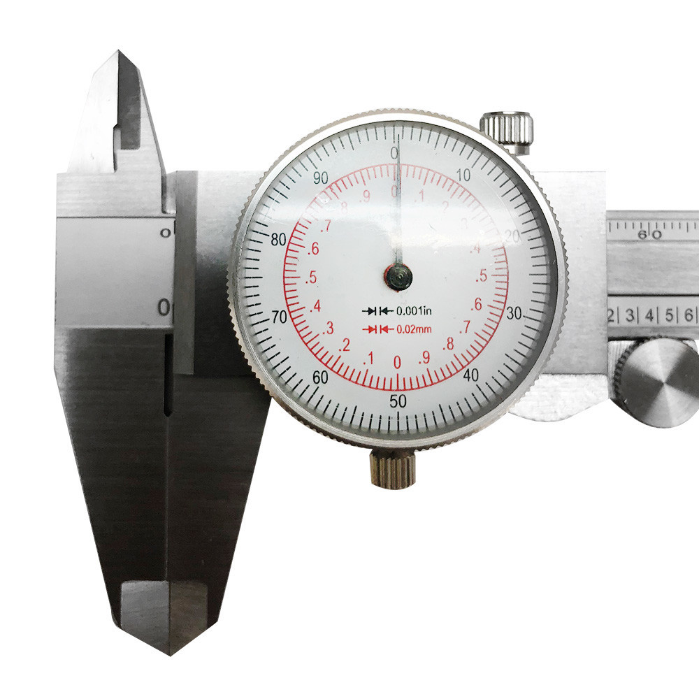 6''/150MM Dual Reading Dial Caliper Shockproof Scale Metric SAE Standard INCH MM gallery